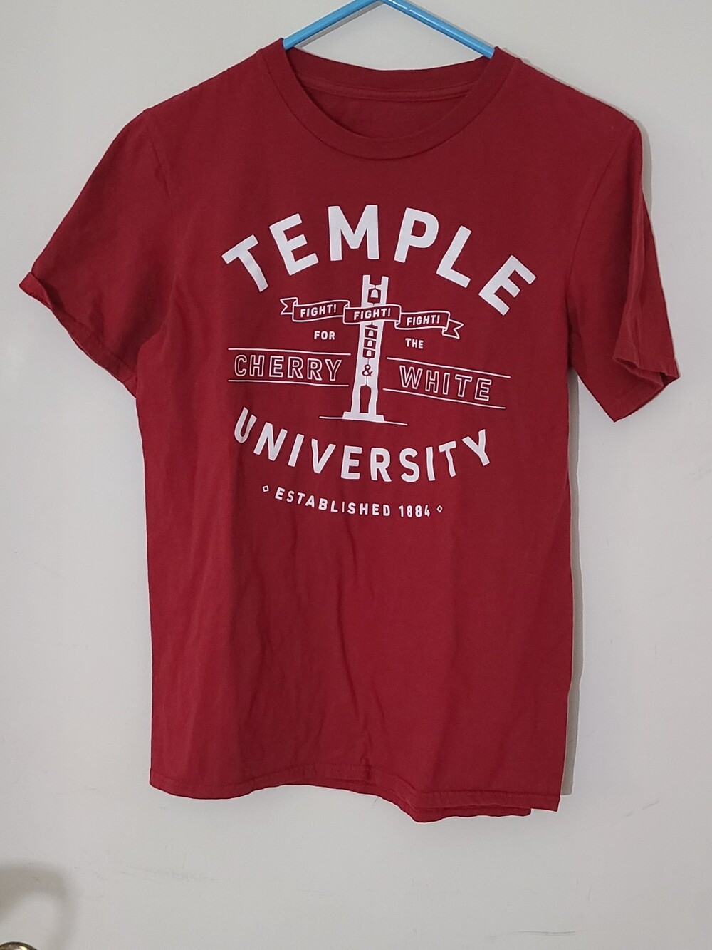 Temple University Cherry & White Red Liberal Arts Women's Small T-Shirt